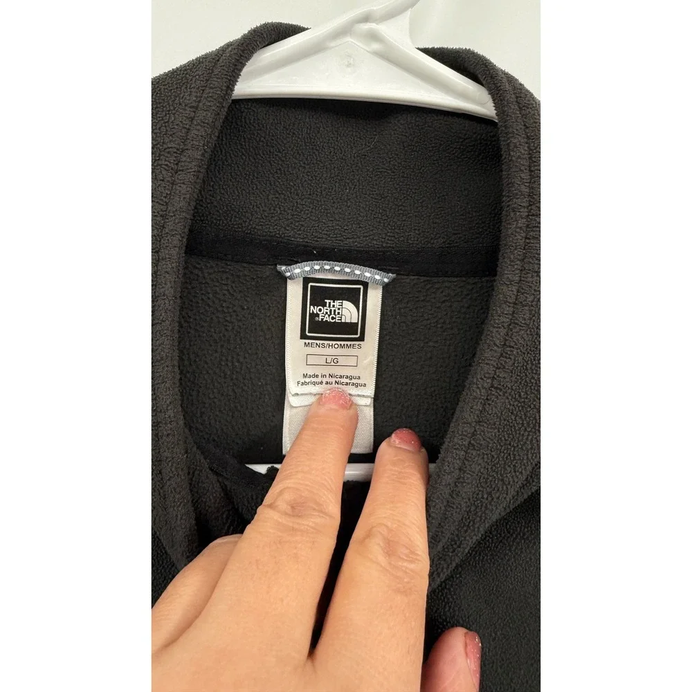 The North Face Large TKA 100‎ Fleece Pullover Mens Brown Quarter Zip Jacket